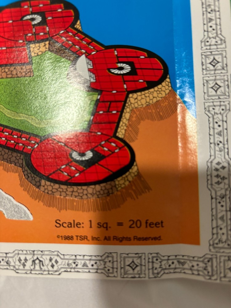 D&D Forgotten Realms Game Map - Vintage 1988