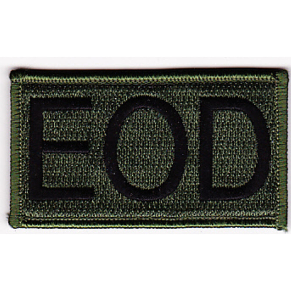 Explosive Ordnance Disposal Tab EOD OD Patch Hook And Loop