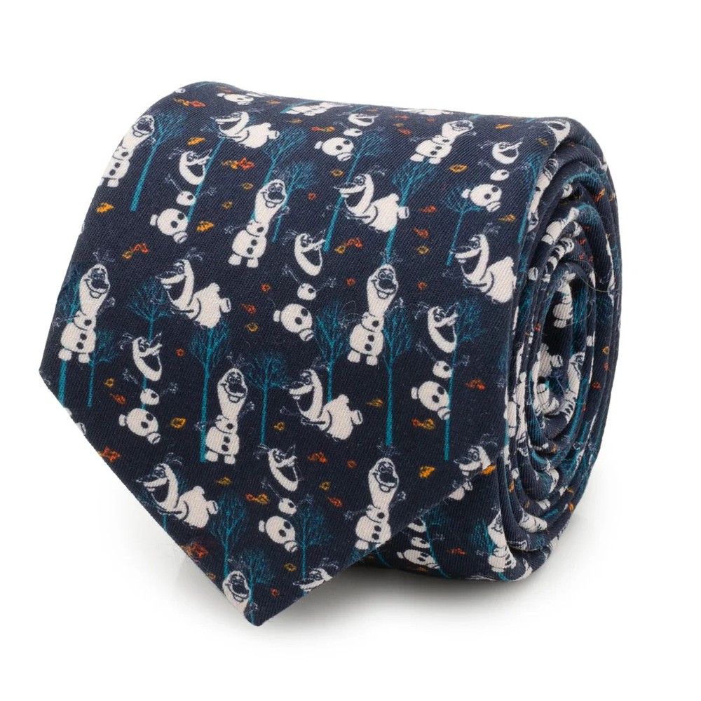 Disney Frozen Olaf Navy Pattern Men's Tie