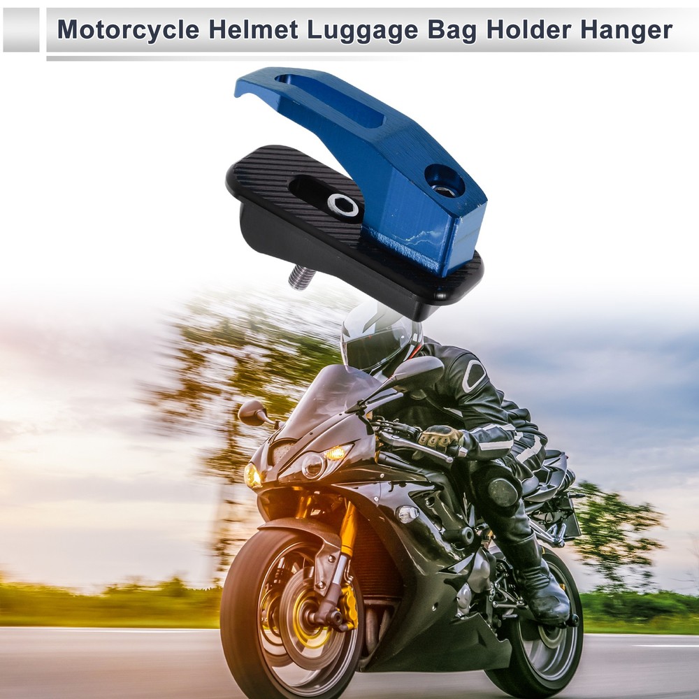 Alluper Alloy Motorcycle Hook for Minio Rectangular With Dark Blue Hole