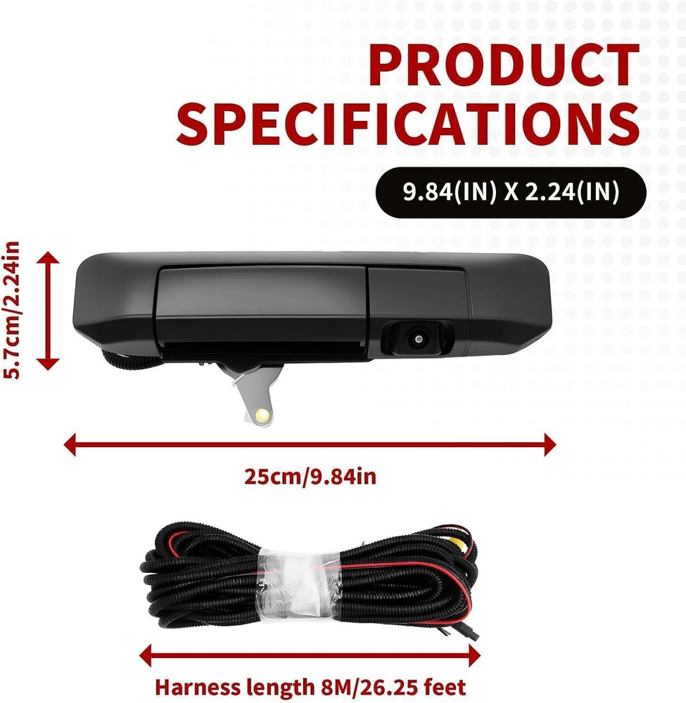 2005-2014 Tacoma Tailgate Handle Rear View Backup Camera–Compatible