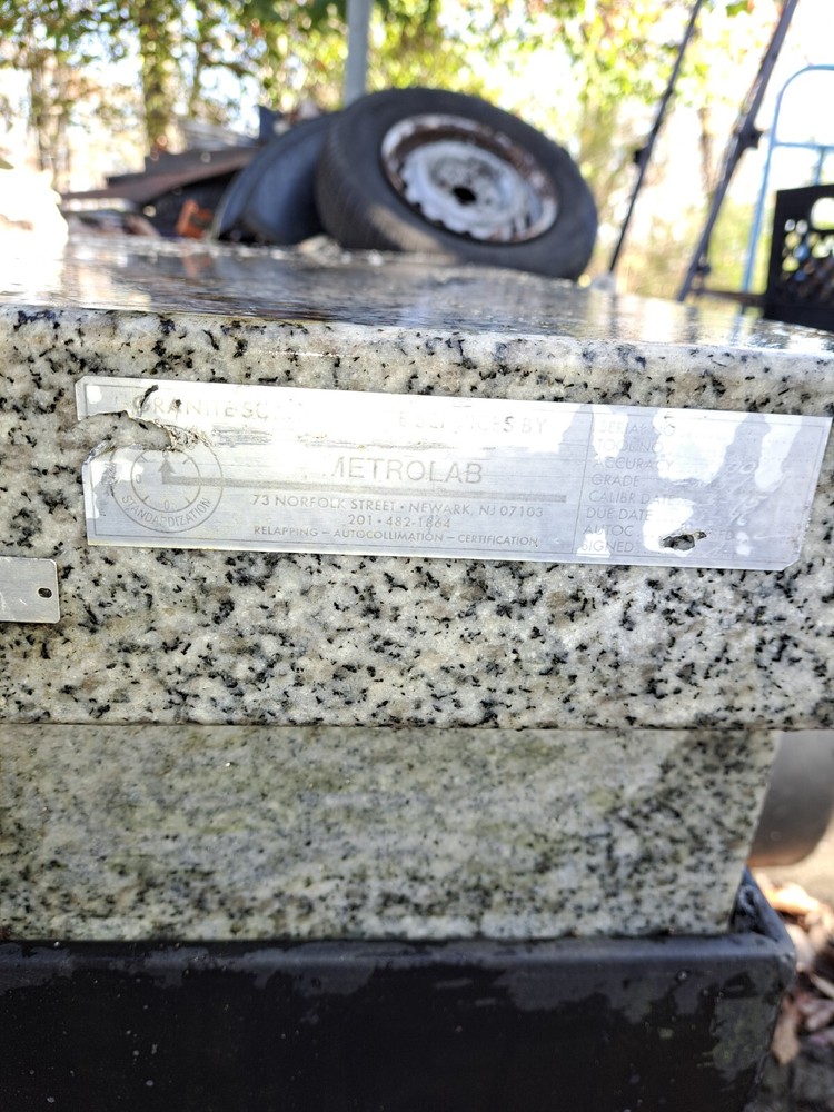 Herman surface plate granite table 12"x48"x72" With cabinet base