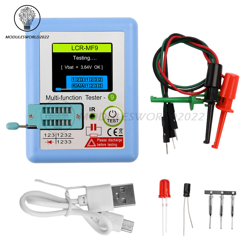 MF9 High Precision Transistor Tester Diode Triode NPN PNP MOSFET Rechargeable