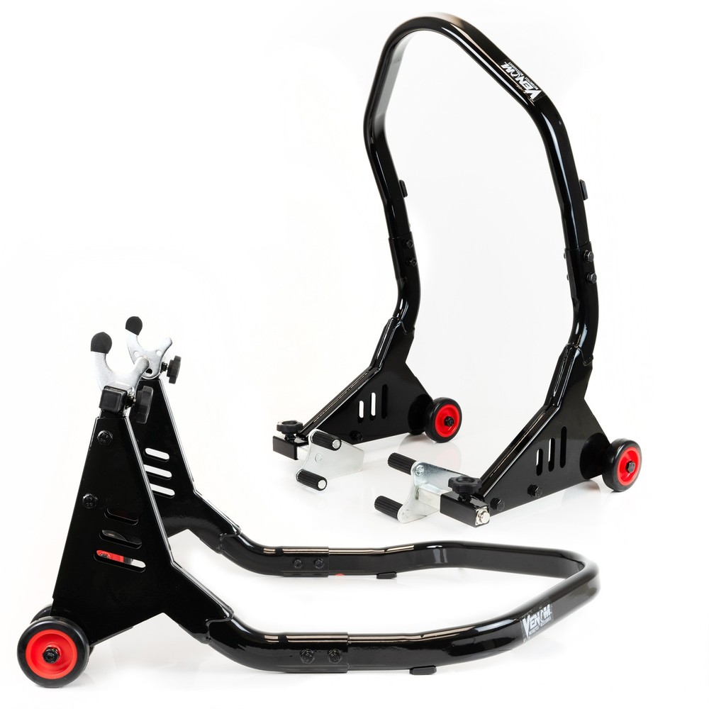 Universal Motorcycle Stand Combo For Front & Rear Wheel, Stable & Durable