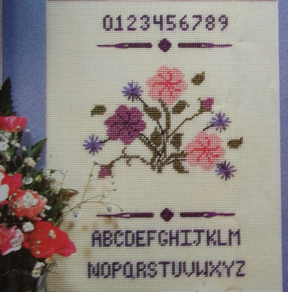 Floral Sampler (#888-7) Vintage Plastic Canvas pattern