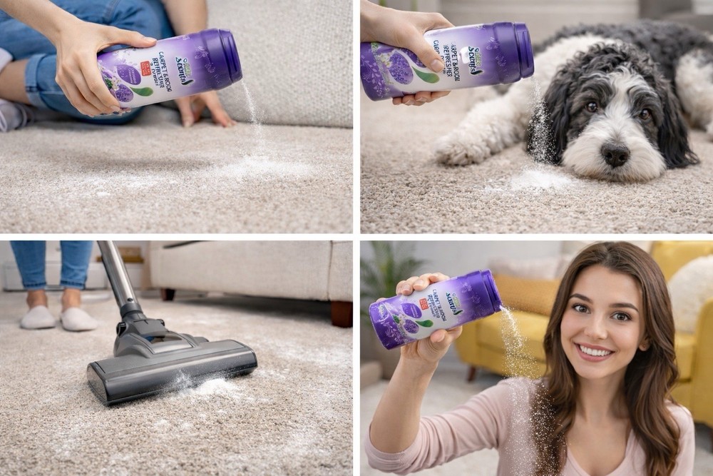 Glade Scented Carpet & Room Refresher Powder Lavender Fresh Clean Oder Pack3