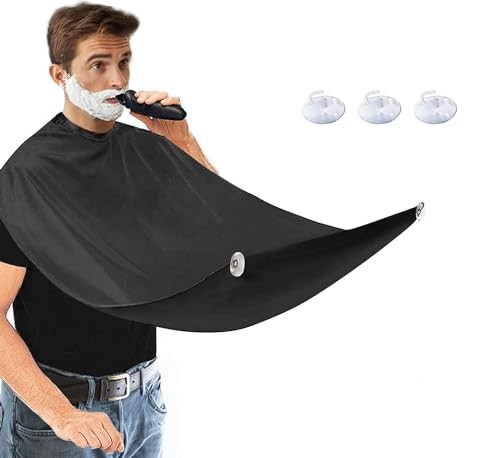 Beard Trimming Bib Apron with Suction Cups