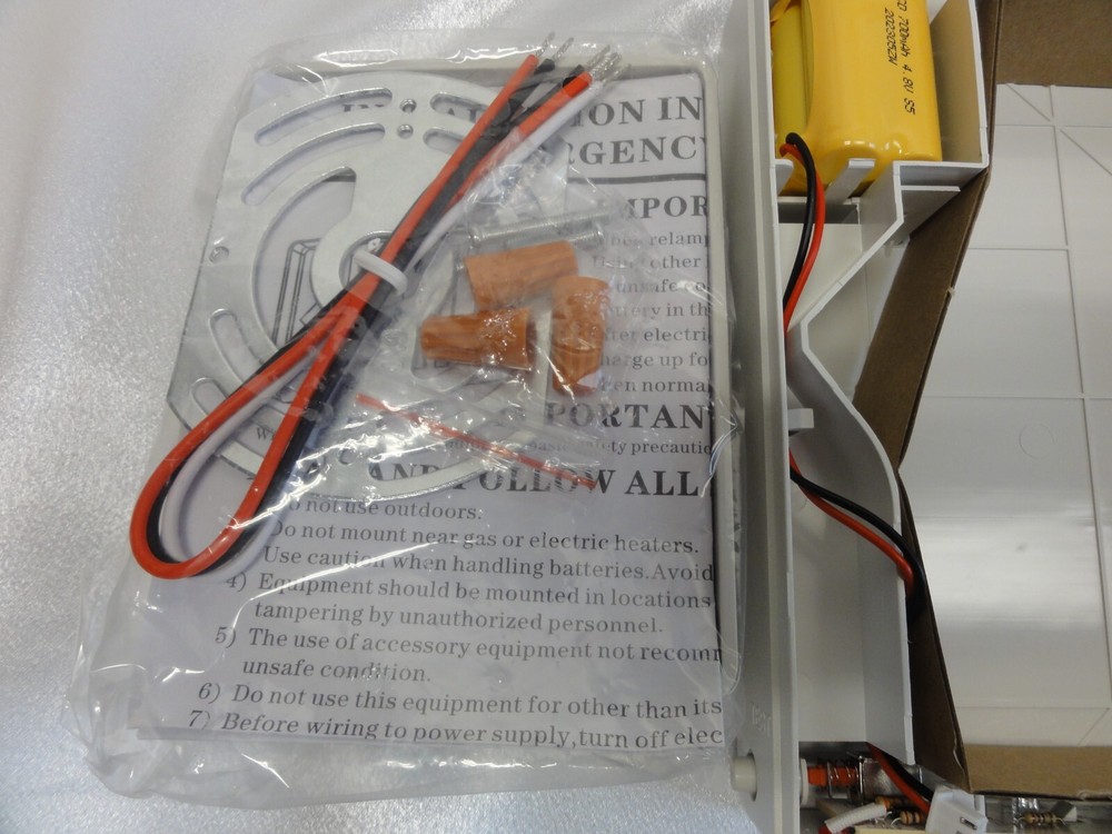 4 Exit Signs Emergency Light Compact Combo Double Single Face Battery Backup LED