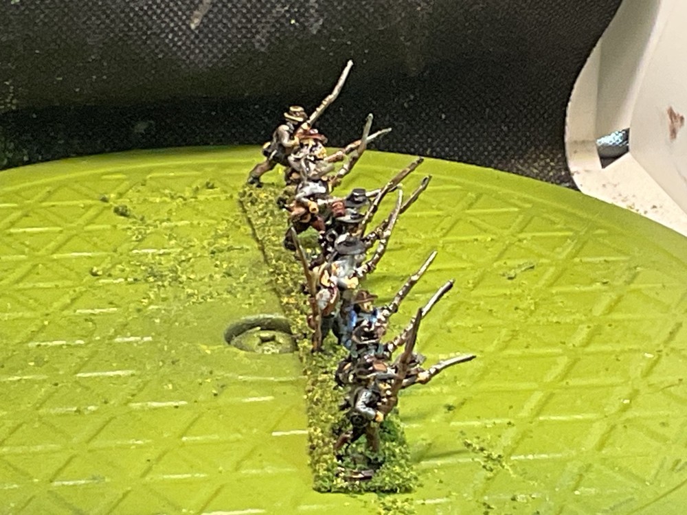 15mm Painted ACW Confederate Regiment . 12 Figs.