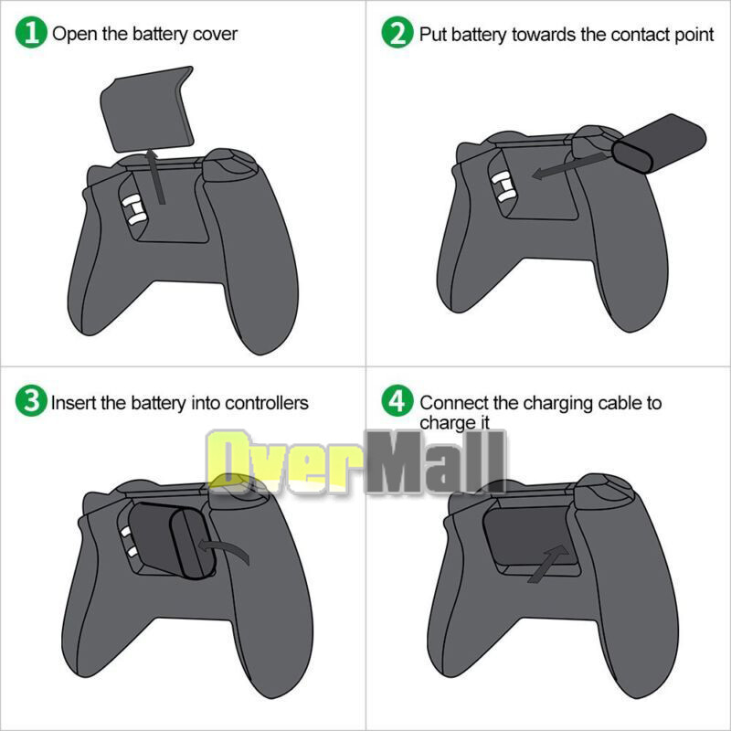 For Microsoft Xbox Play & Charge Rechargeable Controller Micro-USB Cable Kit