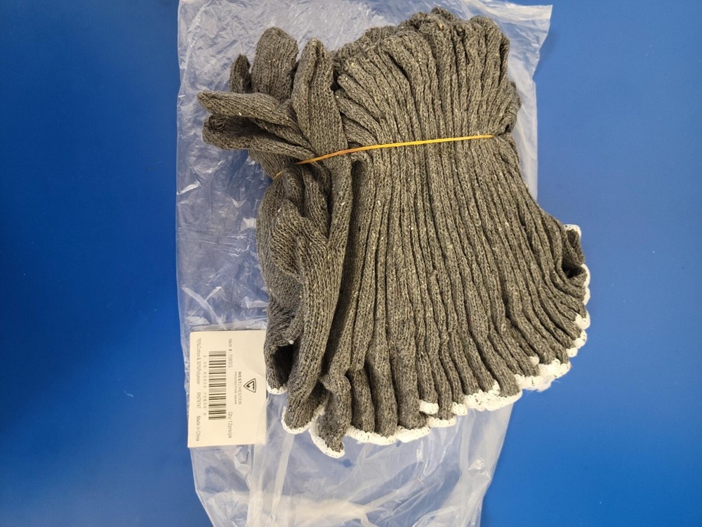 Westchester 708SG GRAYSTRING KNIT POLY COTTON 12PR Work Glove Liners size L
