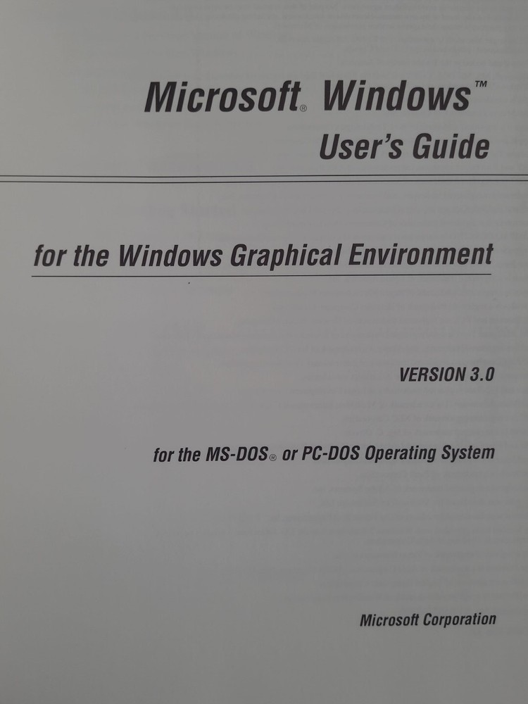 Microsoft Users Guide For Windows 3.0