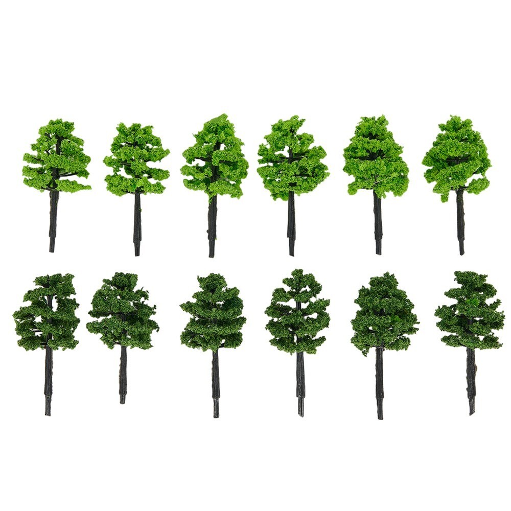 For N / OO Gauge Layouts Basic Scenery & Trees Model Trees 50mm? Trees 12pcs