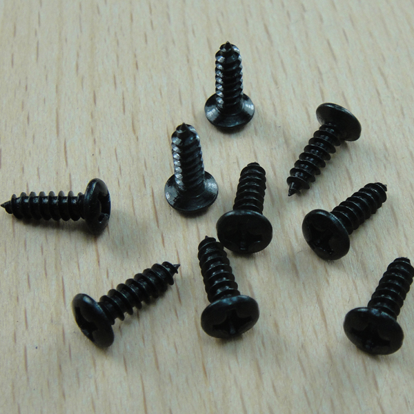 100pcs Guitar Pickguard Mounting Screws Black Scratch Plate Screws