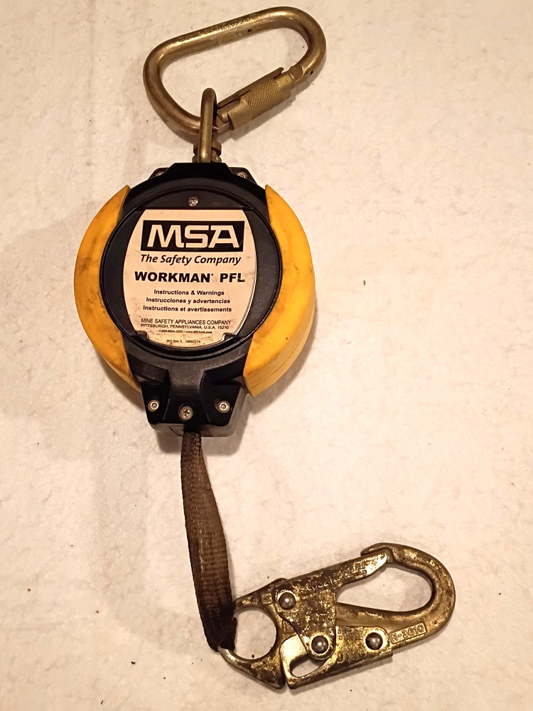MSA WORKMAN WEB PFL 10ft Personal Fall Limiter Model #10093357 Used
