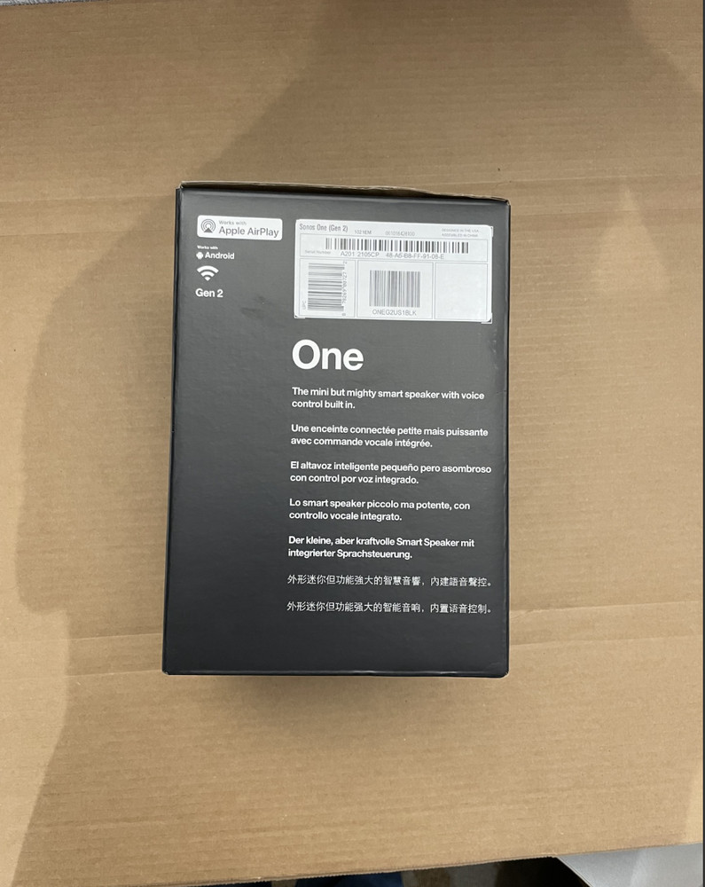 Sonos One gen 2 speaker