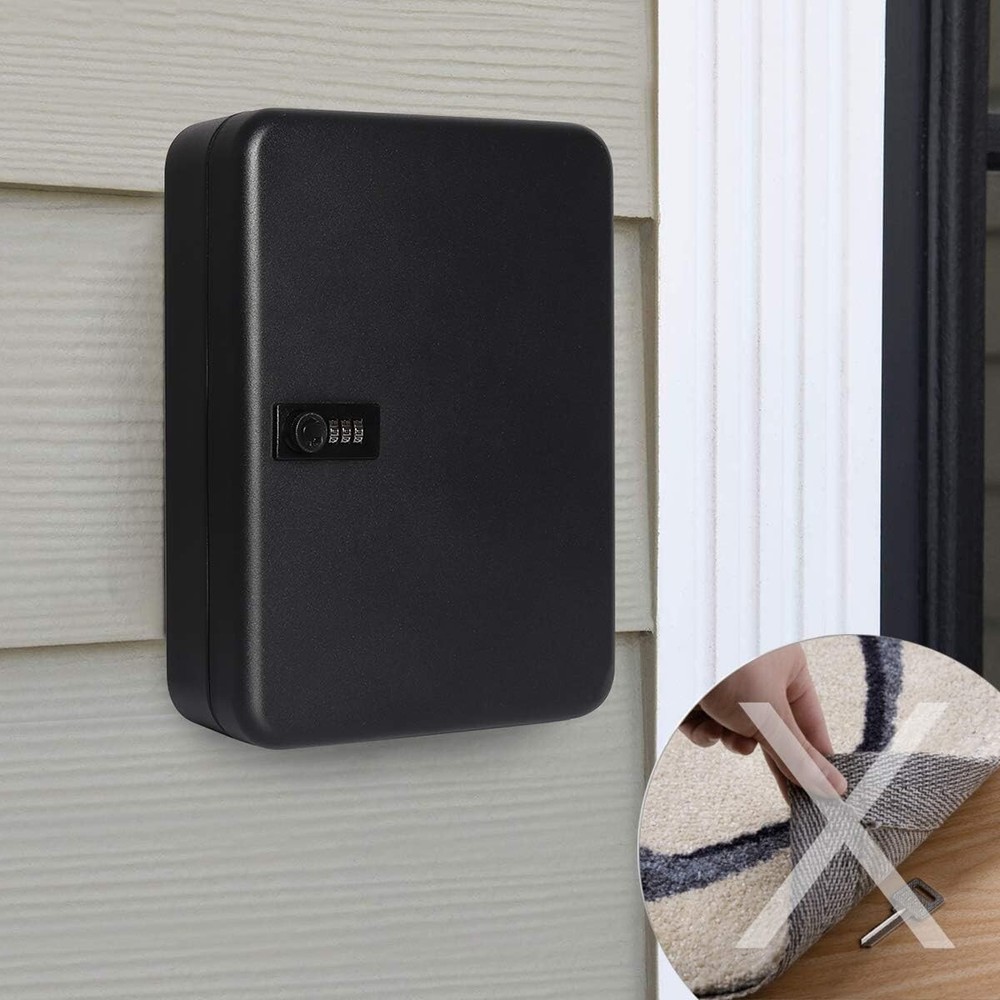 Key Cabinet Wall Mount,Locking Key Organizer,Key Storage Lock Box with Code,Key