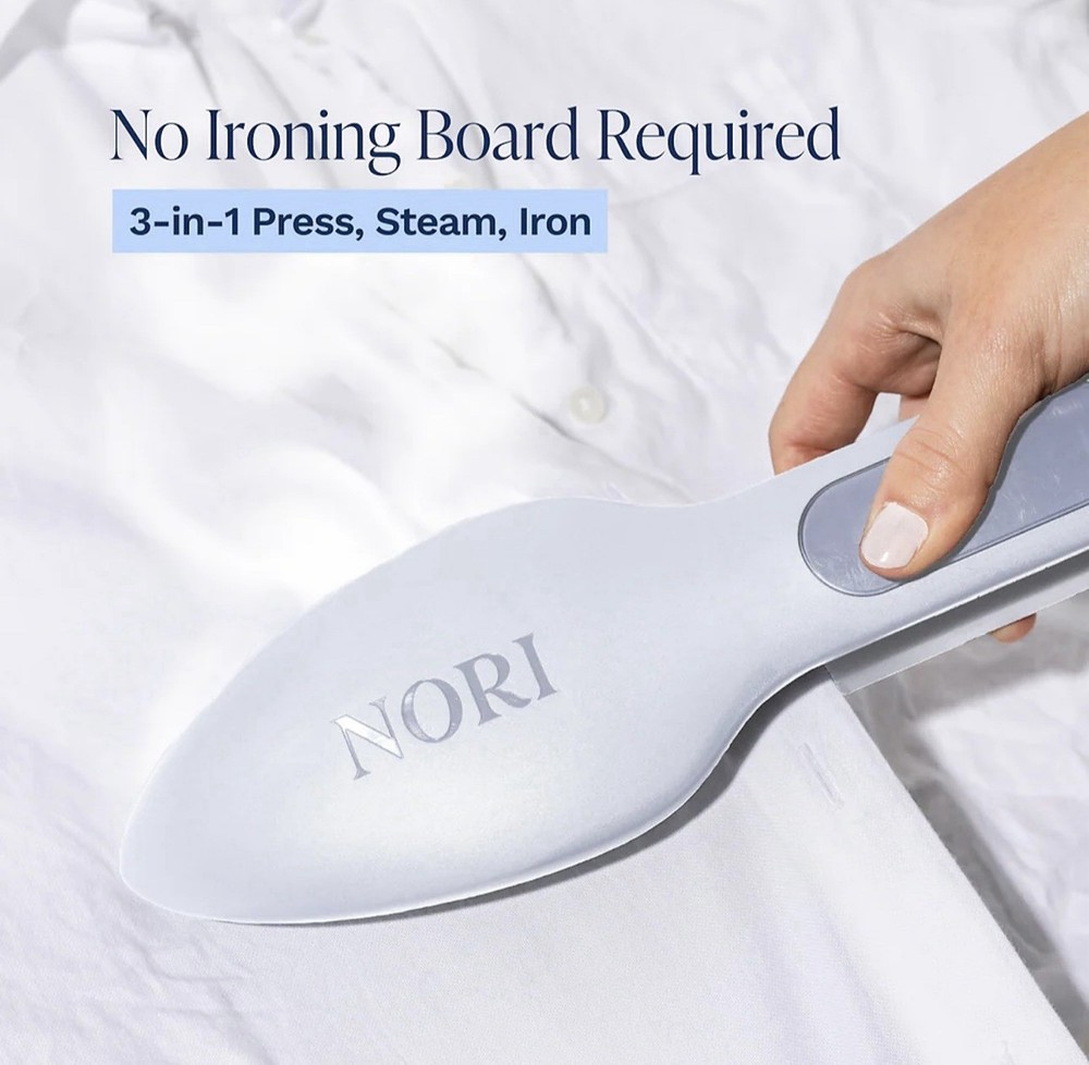 Nori Handheld Press Steam Iron, White