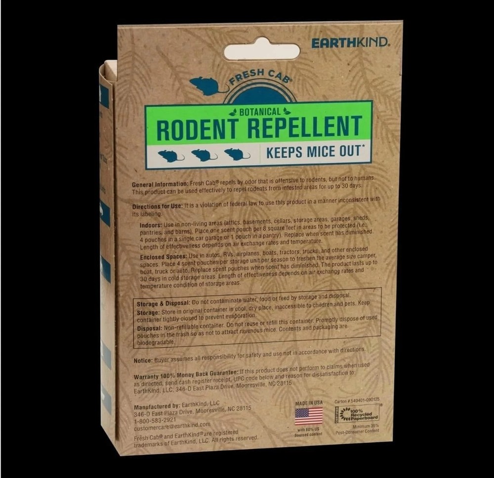 Botanical Rodent Repellent - Environmentally Friendly, Keeps Mice Out, 16 Sce...