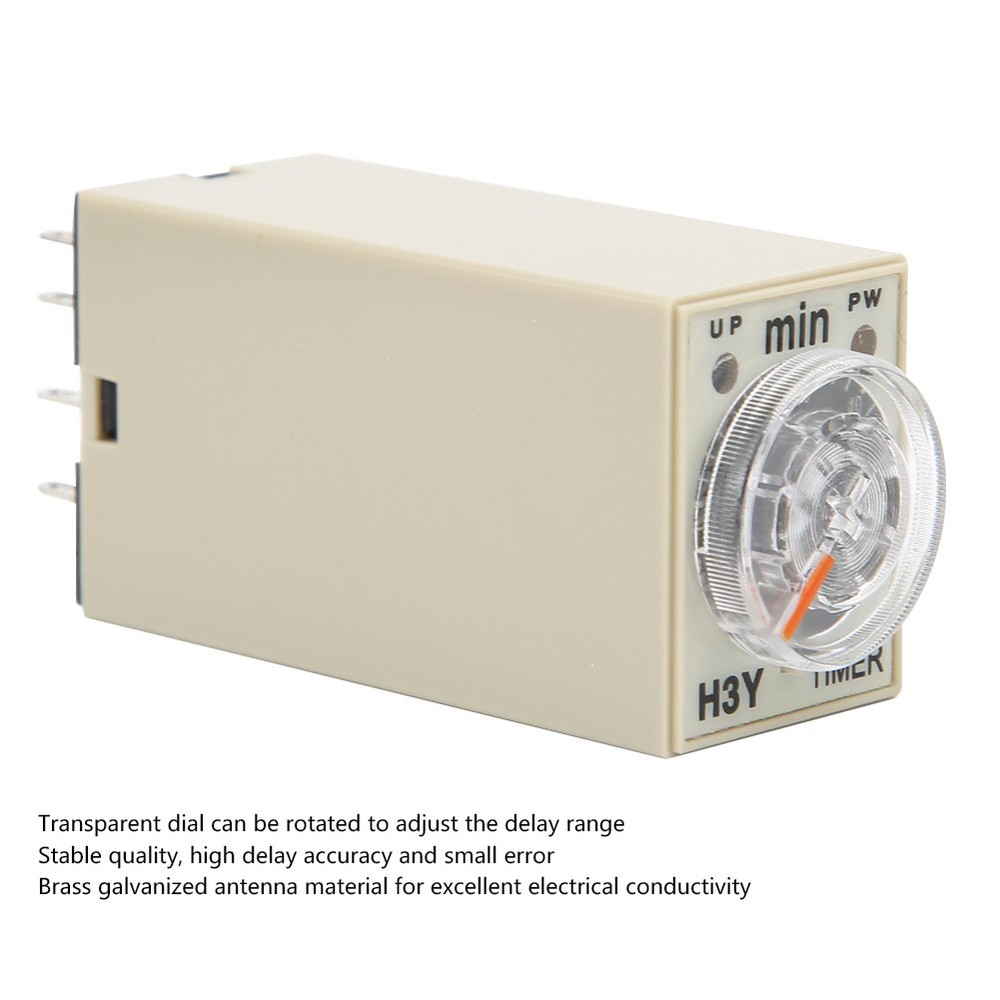 H3Y-2 Delay Timer 8 Pin Timer Relay 0~60 Minutes Dial Type 5A for Multiple