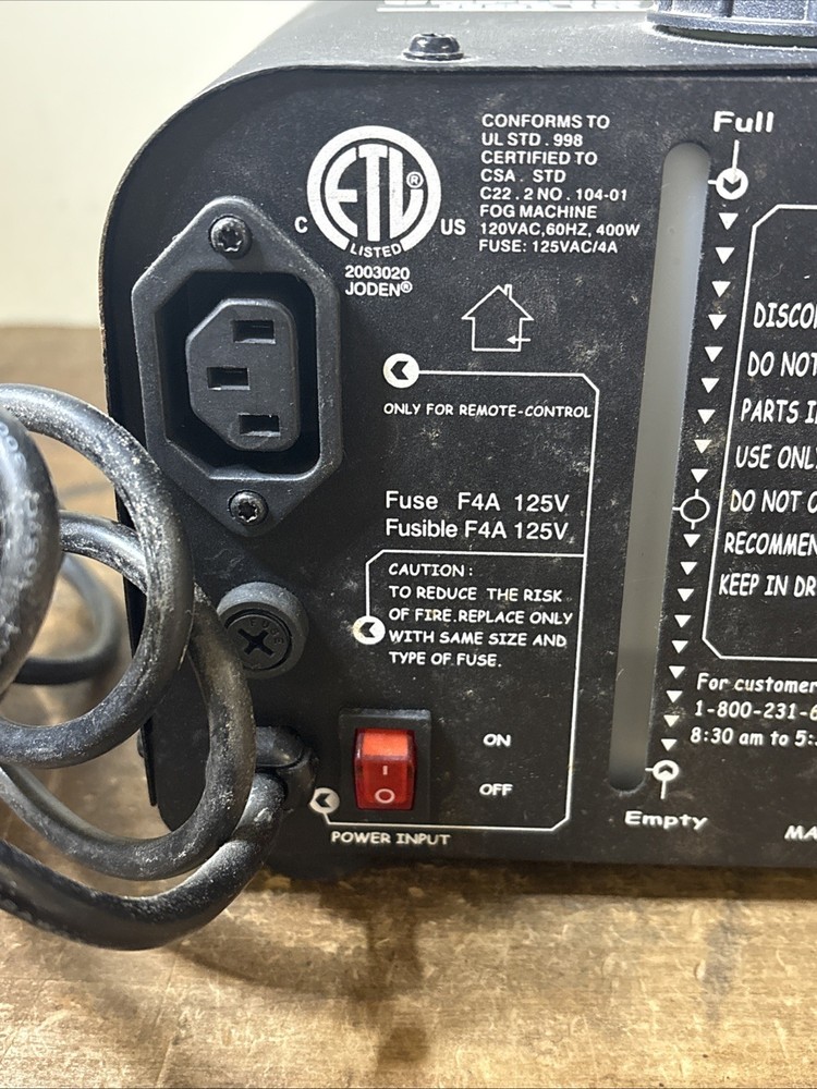 The Fog Machine - Black Untested As Is