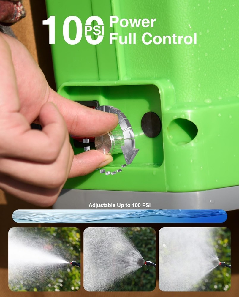 TaskStar 4 Gallon Electric Backpack Sprayer Cordless Garden Sprayers 2X2000MAH