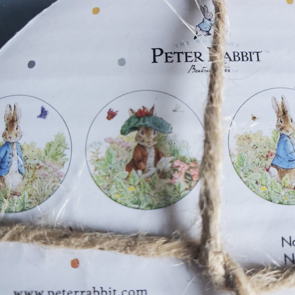 NewPeter Rabbit Coaster 4pc Set Easter Bunny Ceramic & Cork Beatrix Potter