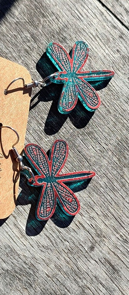 Unique dragonfly dangle earrings, 15 South