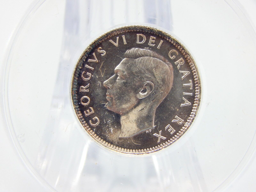 1950 ANACS MS 64 Canada 25 CENT Silver QUARTER #BT-231