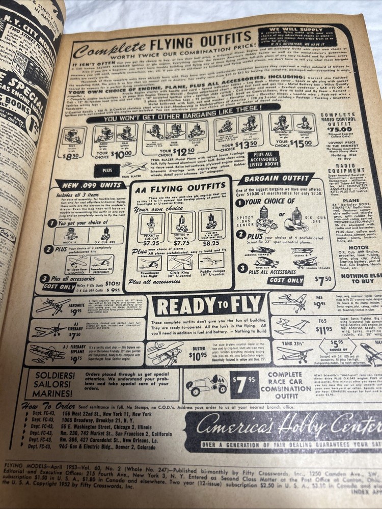 Flying Models April 1953 Magazine