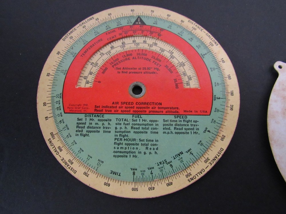 3 WWII-Era Airplane Aircraft Navigation E6B & Airspeed Computers Dead Reckoning