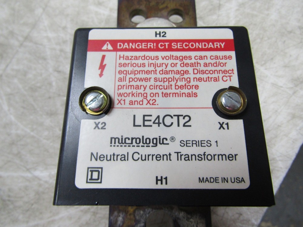 💥SQUARE D MICROLOGIC 400 AMP NEUTRAL CURRENT TRANSFORMER LE4CT2