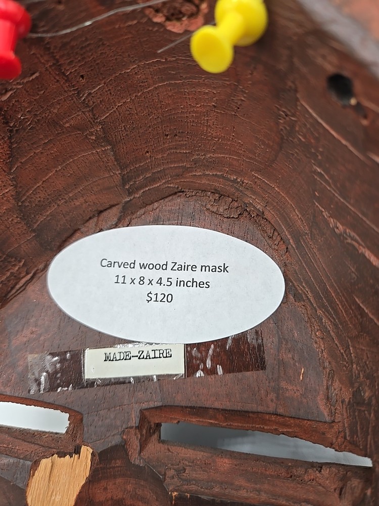 Carved Wood Zaire Mask