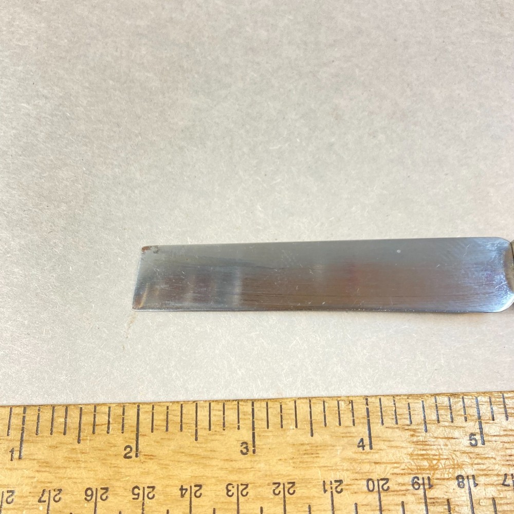 Hyde Leather Knife Square Tip Blade Round Wood Handle #3 USA