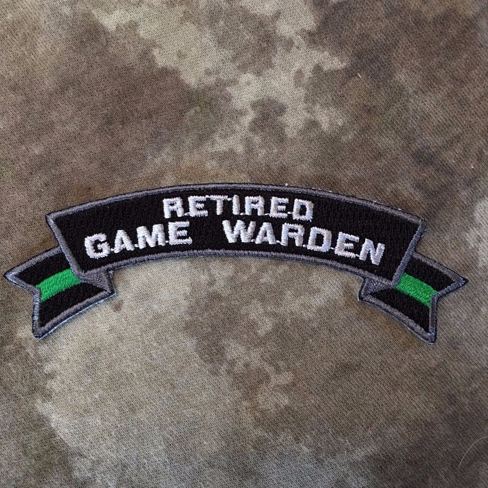 Thin Green Line Retired Game Warden Small Rocker Patch