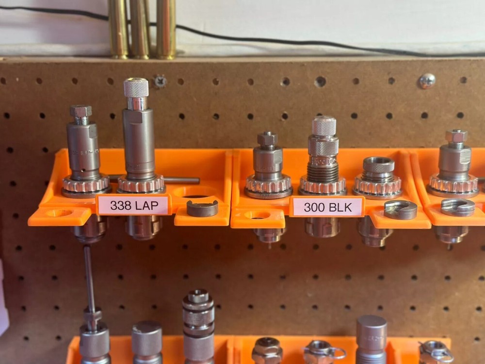 3-Die Reloading Pegboard Rack