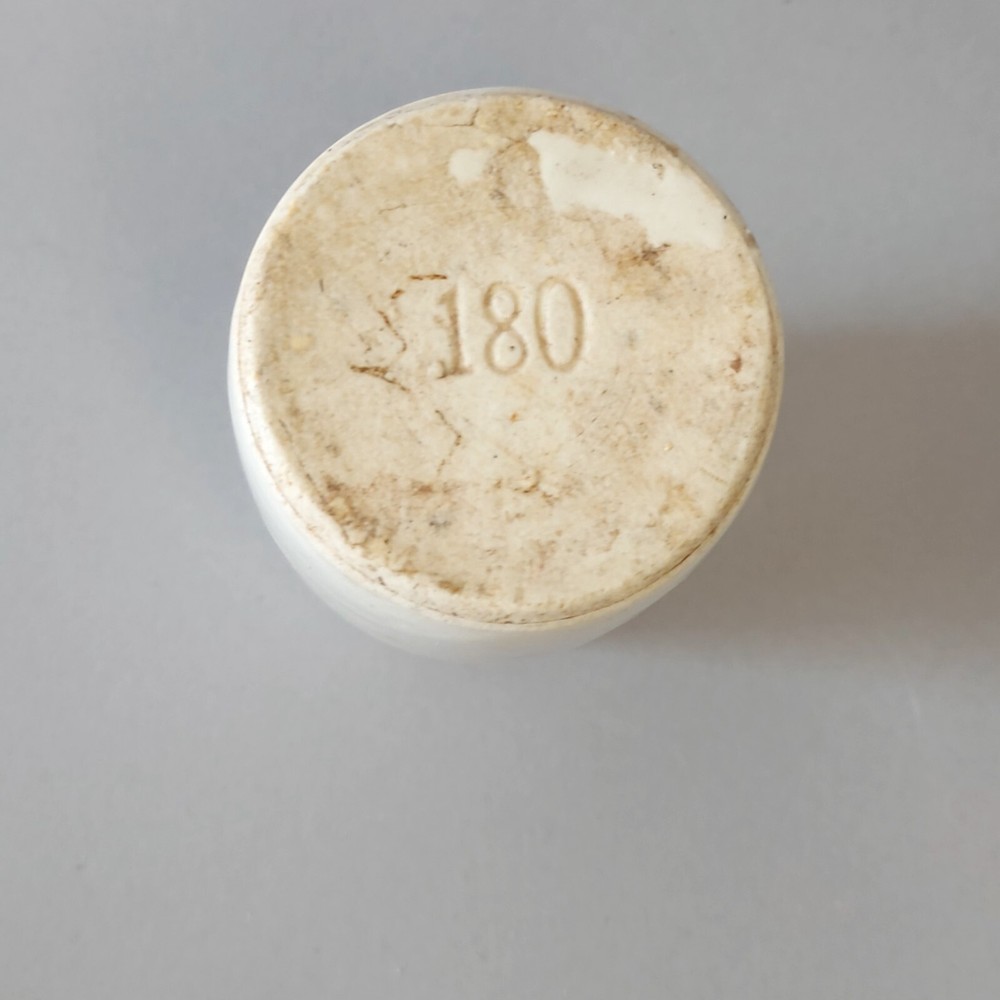 Victorian Ironstone Small Pot Bottle, Glazed H 8.5 Cm