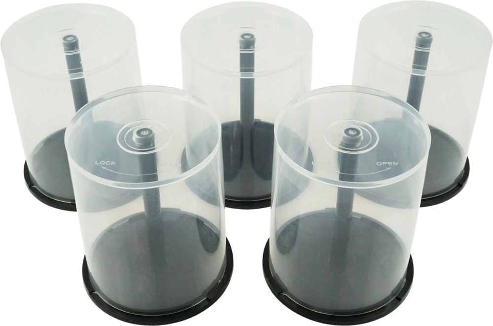 (5) CDIP100BH 100-Disc Capacity CD DVD Empty Media Storage Clear Bee Hive Case