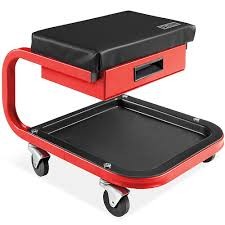 Rolling Tool Seat - Red