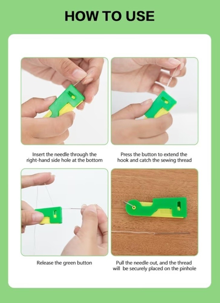 Automatic Needle Threader for Hand Sewing 5 pcs NEW