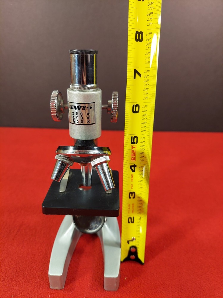 Vintage Empire 600 X Microscope Japan Metal