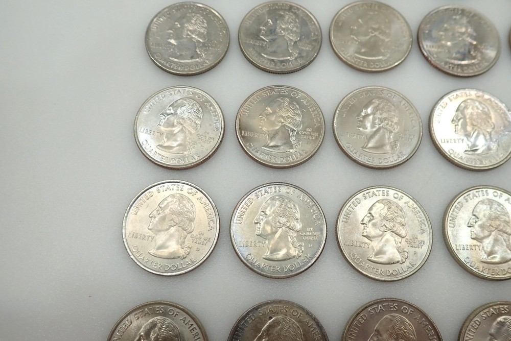 25 Colorized US State Quarters Collection Painted Statehood Quarters Set