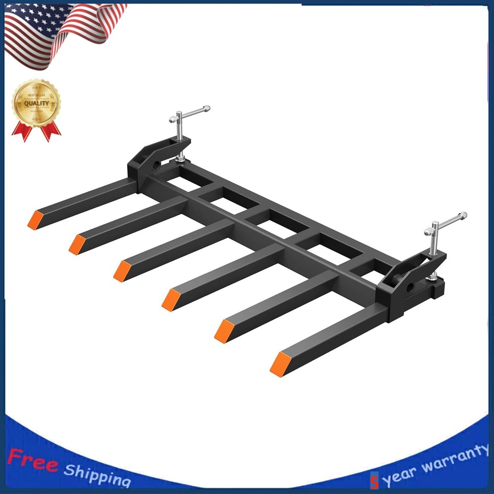 4000 LBS Loading Weight Pallet Forks for Loader, Tractor Buckets, Skidsteer