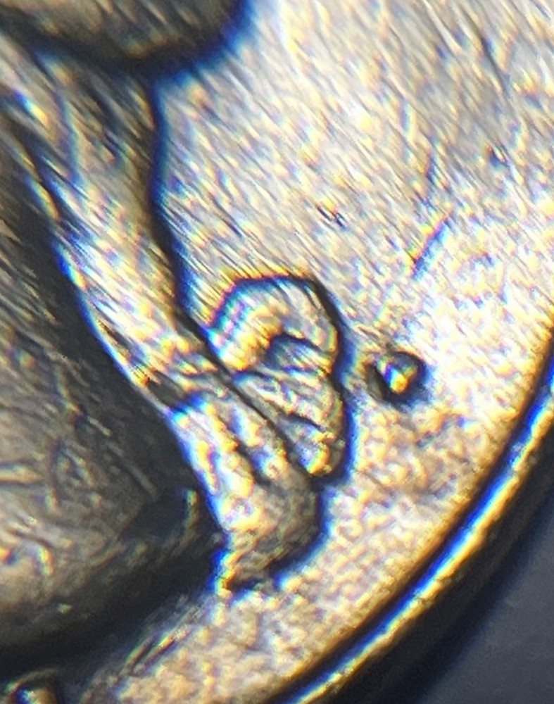 1981 P Washington Quarter Errors Strike Though Grease Unreadable Mint Mark #1