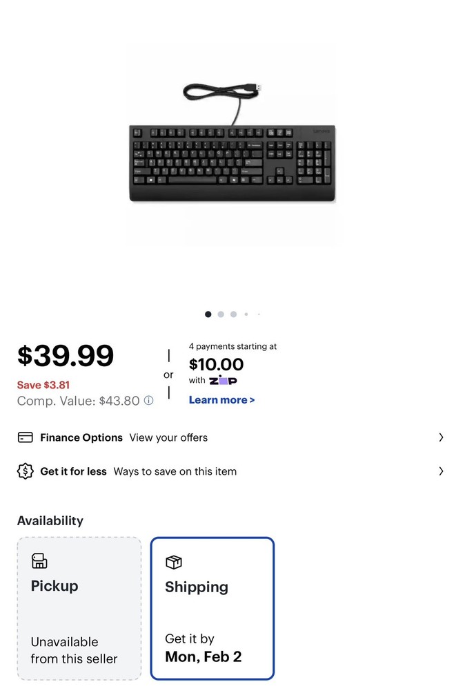 Lenovo USB Keyboard and mouse
