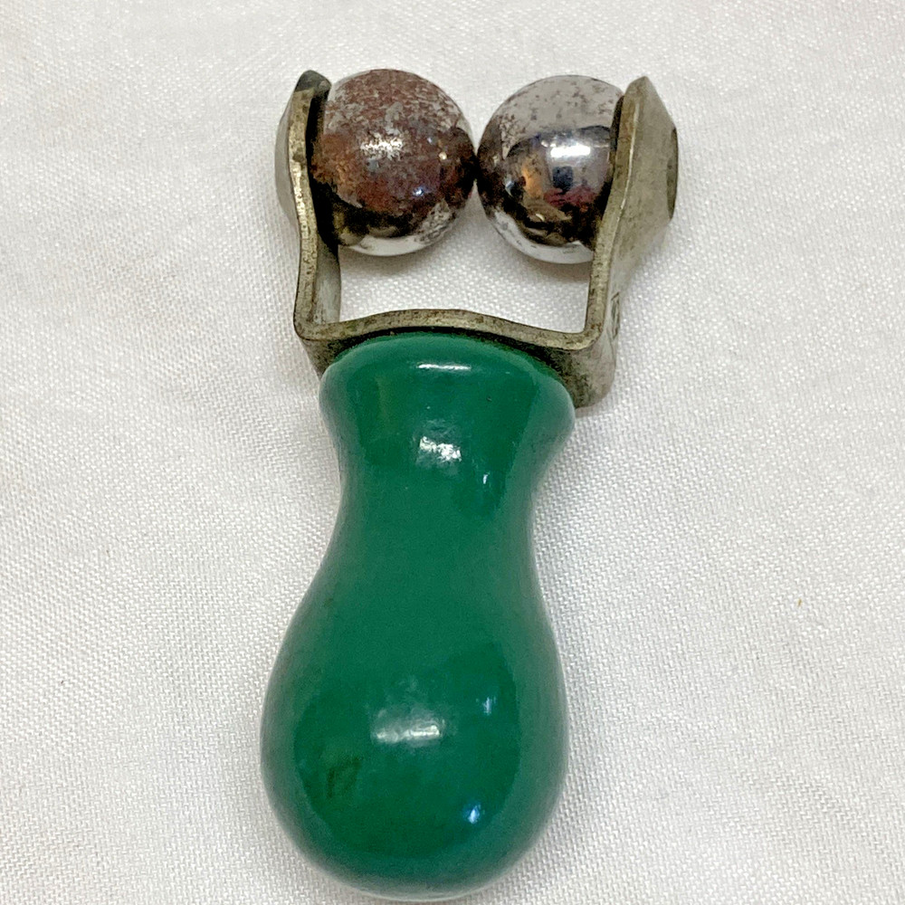 1930s Ace Marble Razor Strop Blade Sharpener Green Handle