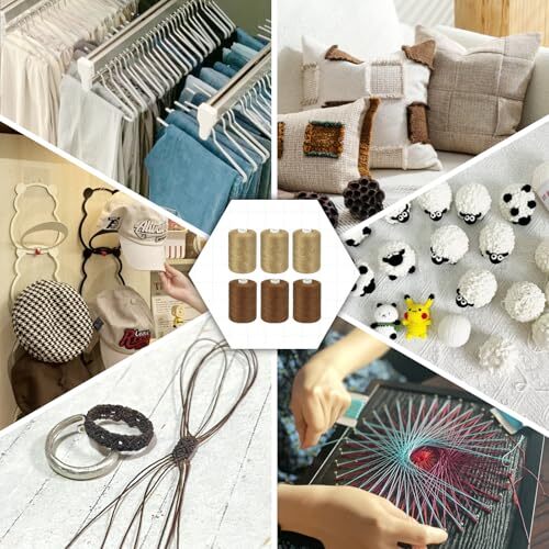 All Purpose Sewing Thread, Thread for Sewing Machine, 6 Spools Each 1000 Yards