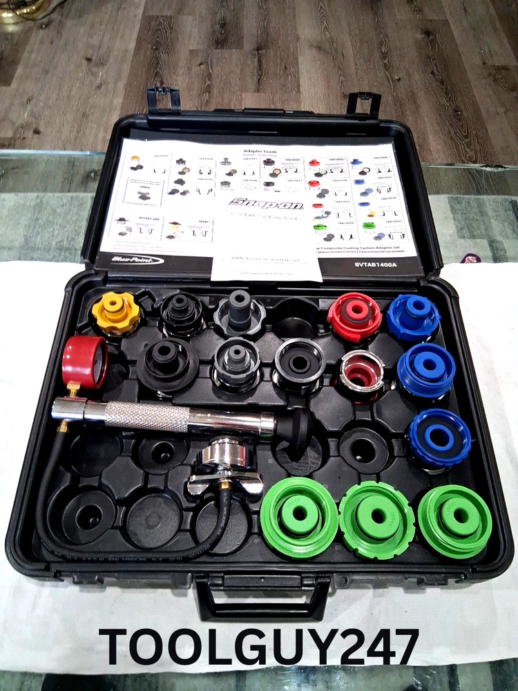 SNAP ON TOOLS USA 14 pc Cooling System Adaptor Set (Blue-Point) SVTAB1400A +