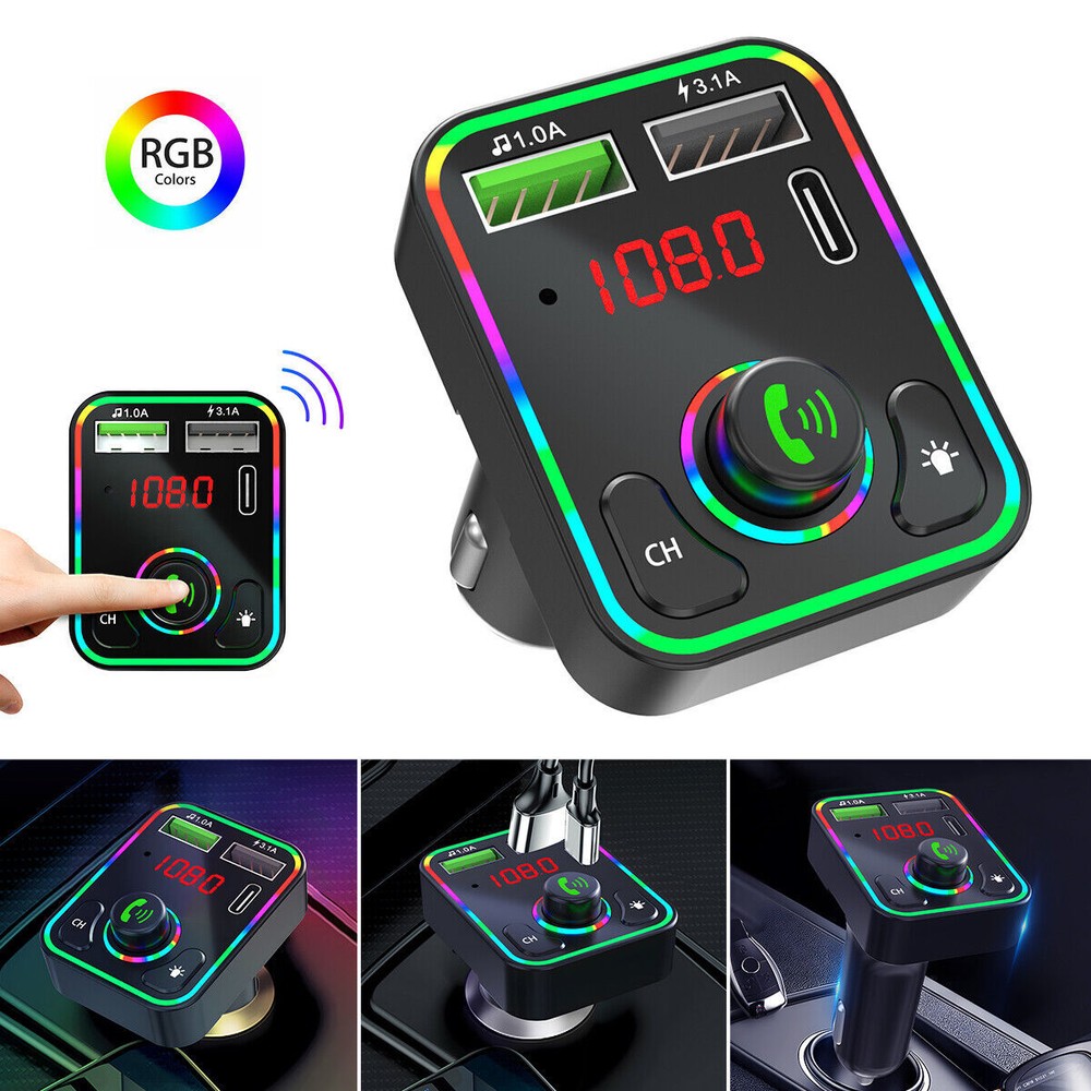 Wireless Car FM Transmitter Bluetooth MP3 Audio USB Charger Adapter Handsfree