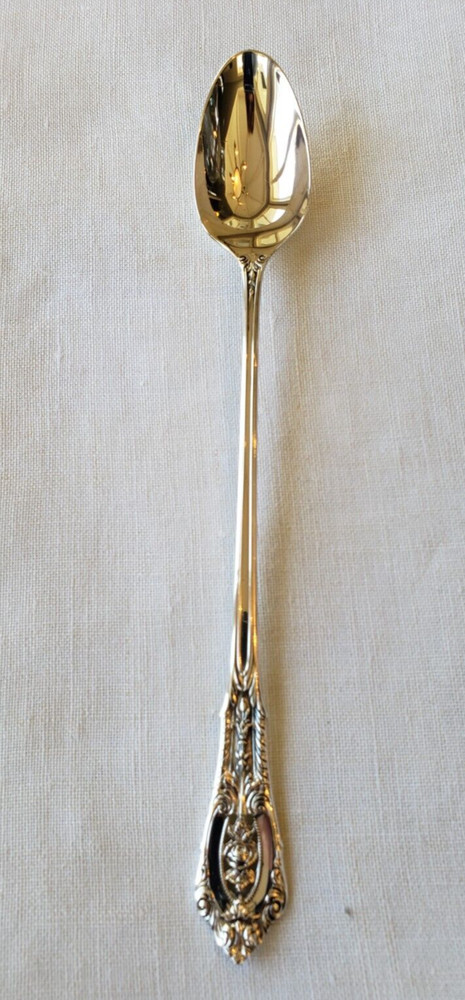 Wallace Rose Point Sterling Silver Flatware - Iced Tea Spoon, No monogram
